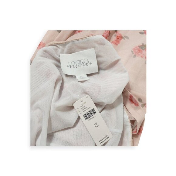 NWT Anthropologie Mare Mare Floral Pink Roses Midi Dress SZ XL Romantic Wedding - Picture 8 of 10